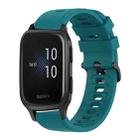 For Garmin Venu SQ 20mm Solid Color Soft Silicone Watch Band(Green) - 1