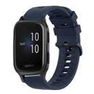 For Garmin Venu SQ 20mm Solid Color Soft Silicone Watch Band(Midnight Blue) - 1