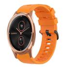 For Garminmove Luxe 20mm Solid Color Soft Silicone Watch Band(Orange) - 1