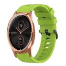For Garminmove Luxe 20mm Solid Color Soft Silicone Watch Band(Lime Green) - 1