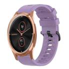 For Garminmove Luxe 20mm Solid Color Soft Silicone Watch Band(Purple) - 1