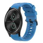 For Garmin Garminmove Style 20mm Solid Color Soft Silicone Watch Band(Blue) - 1