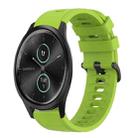 For Garmin Garminmove Style 20mm Solid Color Soft Silicone Watch Band(Lime Green) - 1