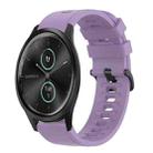 For Garmin Garminmove Style 20mm Solid Color Soft Silicone Watch Band(Purple) - 1