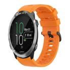 For Garmin Forerunner 645 Music 20mm Solid Color Soft Silicone Watch Band(Orange) - 1