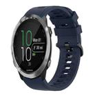 For Garmin Forerunner 645 Music 20mm Solid Color Soft Silicone Watch Band(Midnight Blue) - 1