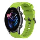 For Amazfit GTS 3 20mm Solid Color Soft Silicone Watch Band(Lime Green) - 1