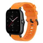 For Amazfit GTS 2E 20mm Solid Color Soft Silicone Watch Band(Orange) - 1