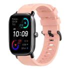 For Amazfit GTS 2 Mini 20mm Solid Color Soft Silicone Watch Band(Pink) - 1