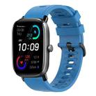 For Amazfit GTS 2 Mini 20mm Solid Color Soft Silicone Watch Band(Blue) - 1