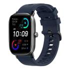 For Amazfit GTS 2 Mini 20mm Solid Color Soft Silicone Watch Band(Midnight Blue) - 1