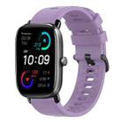 For Amazfit GTS 2 Mini 20mm Solid Color Soft Silicone Watch Band(Purple) - 1