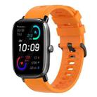 For Amazfit GTS 2 20mm Solid Color Soft Silicone Watch Band(Orange) - 1