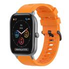 For Amazfit GTS 20mm Solid Color Soft Silicone Watch Band(Orange) - 1