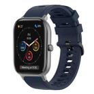 For Amazfit GTS 20mm Solid Color Soft Silicone Watch Band(Midnight Blue) - 1