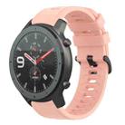 For Amazfit GTR 42mm 20mm Solid Color Soft Silicone Watch Band(Pink) - 1