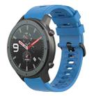 For Amazfit GTR 42mm 20mm Solid Color Soft Silicone Watch Band(Blue) - 1