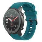 For Amazfit GTR 42mm 20mm Solid Color Soft Silicone Watch Band(Green) - 1