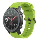 For Amazfit GTR 42mm 20mm Solid Color Soft Silicone Watch Band(Lime Green) - 1