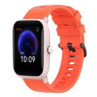 For Amazfit Pop 20mm Solid Color Soft Silicone Watch Band(Red) - 1