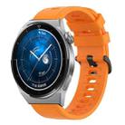 For Huawei Watch GT3 Pro 43mm 20mm Solid Color Soft Silicone Watch Band(Orange) - 1