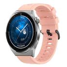 For Huawei Watch GT3 Pro 43mm 20mm Solid Color Soft Silicone Watch Band(Pink) - 1