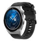 For Huawei Watch GT3 Pro 43mm 20mm Solid Color Soft Silicone Watch Band(Black) - 1