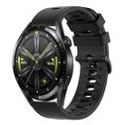 For Huawei Watch GT3 42mm 20mm Solid Color Soft Silicone Watch Band(Black) - 1