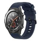 For Huawei Watch 2 20mm Solid Color Soft Silicone Watch Band(Midnight Blue) - 1