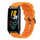 For Honor Watch ES 20mm Solid Color Soft Silicone Watch Band(Orange) - 1