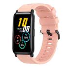 For Honor Watch ES 20mm Solid Color Soft Silicone Watch Band(Pink) - 1