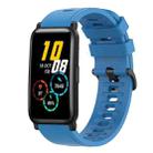 For Honor Watch ES 20mm Solid Color Soft Silicone Watch Band(Blue) - 1