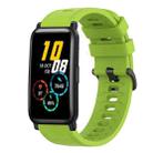 For Honor Watch ES 20mm Solid Color Soft Silicone Watch Band(Lime Green) - 1