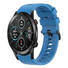 For Honor MagicWatch2 42mm 20mm Solid Color Soft Silicone Watch Band(Blue) - 1