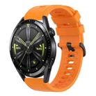 For Huawei Watch GT3 46mm 22MM Solid Color Soft Silicone Watch Band(Orange) - 1