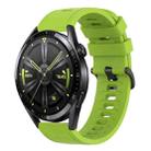 For Huawei Watch GT3 46mm 22MM Solid Color Soft Silicone Watch Band(Lime Green) - 1