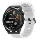 For Huawei Watch GT Runner 22MM Solid Color Soft Silicone Watch Band(White) - 1