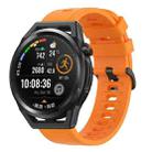 For Huawei Watch GT Runner 22MM Solid Color Soft Silicone Watch Band(Orange) - 1