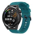 For Huawei Watch GT Runner 22MM Solid Color Soft Silicone Watch Band(Green) - 1