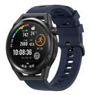 For Huawei Watch GT Runner 22MM Solid Color Soft Silicone Watch Band(Midnight Blue) - 1