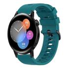 For Huawei Watch 3 22MM Solid Color Soft Silicone Watch Band(Green) - 1