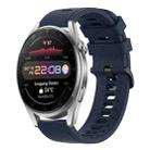 For Huawei Watch 3 Pro 22MM Solid Color Soft Silicone Watch Band(Midnight Blue) - 1