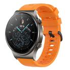 For Huawei GT2 Pro 22MM Solid Color Soft Silicone Watch Band(Orange) - 1