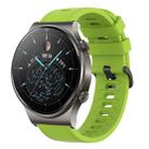 For Huawei GT2 Pro 22MM Solid Color Soft Silicone Watch Band(Lime Green) - 1