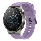 For Huawei GT2 Pro 22MM Solid Color Soft Silicone Watch Band(Purple) - 1