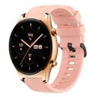 For Honor Watch GS 3 22MM Solid Color Soft Silicone Watch Band(Pink) - 1