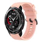 For Honor Watch GS Pro 22MM Solid Color Soft Silicone Watch Band(Pink) - 1