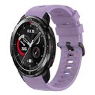 For Honor Watch GS Pro 22MM Solid Color Soft Silicone Watch Band(Purple) - 1