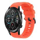 For Honor Magic Watch 2 46mm 22MM Solid Color Soft Silicone Watch Band(Red) - 1