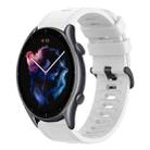 For Amazfit GTR 3 Pro 22mm Solid Color Soft Silicone Watch Band(White) - 1